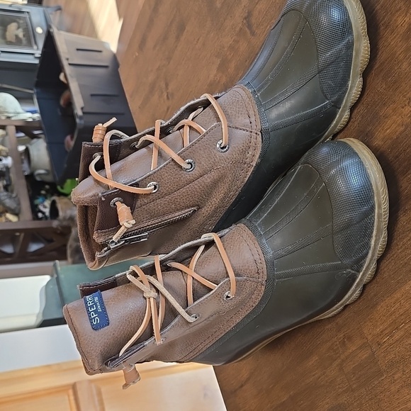 Sperry Syren Gulf Duck Boots Waterproof Winter Rain Womens Size 8.5 Zip Side - Picture 2 of 9